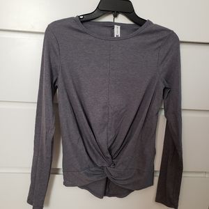 All In Motion,Long Sleeve Knotted Front